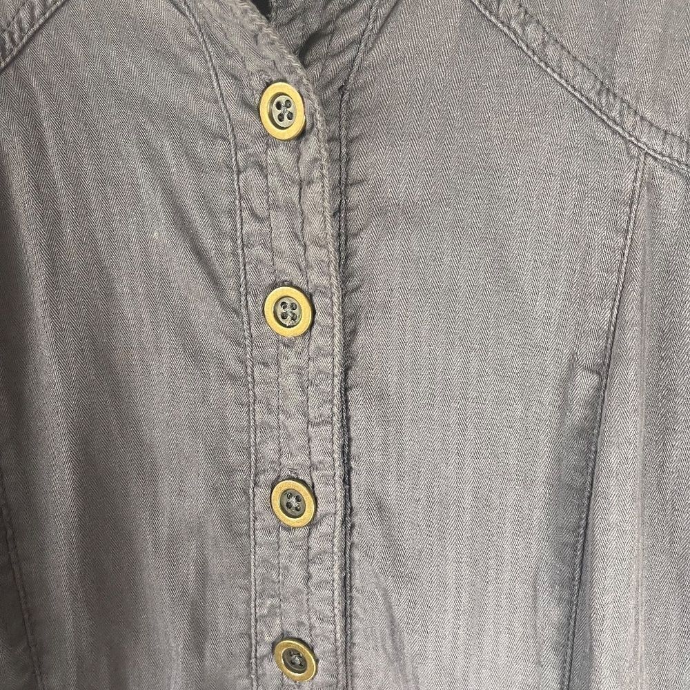Bobi Grey Cotton Jacket Sz L - Picture 6 of 9